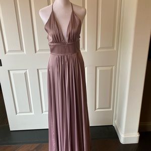 Maxi blush bridesmaid dress XS